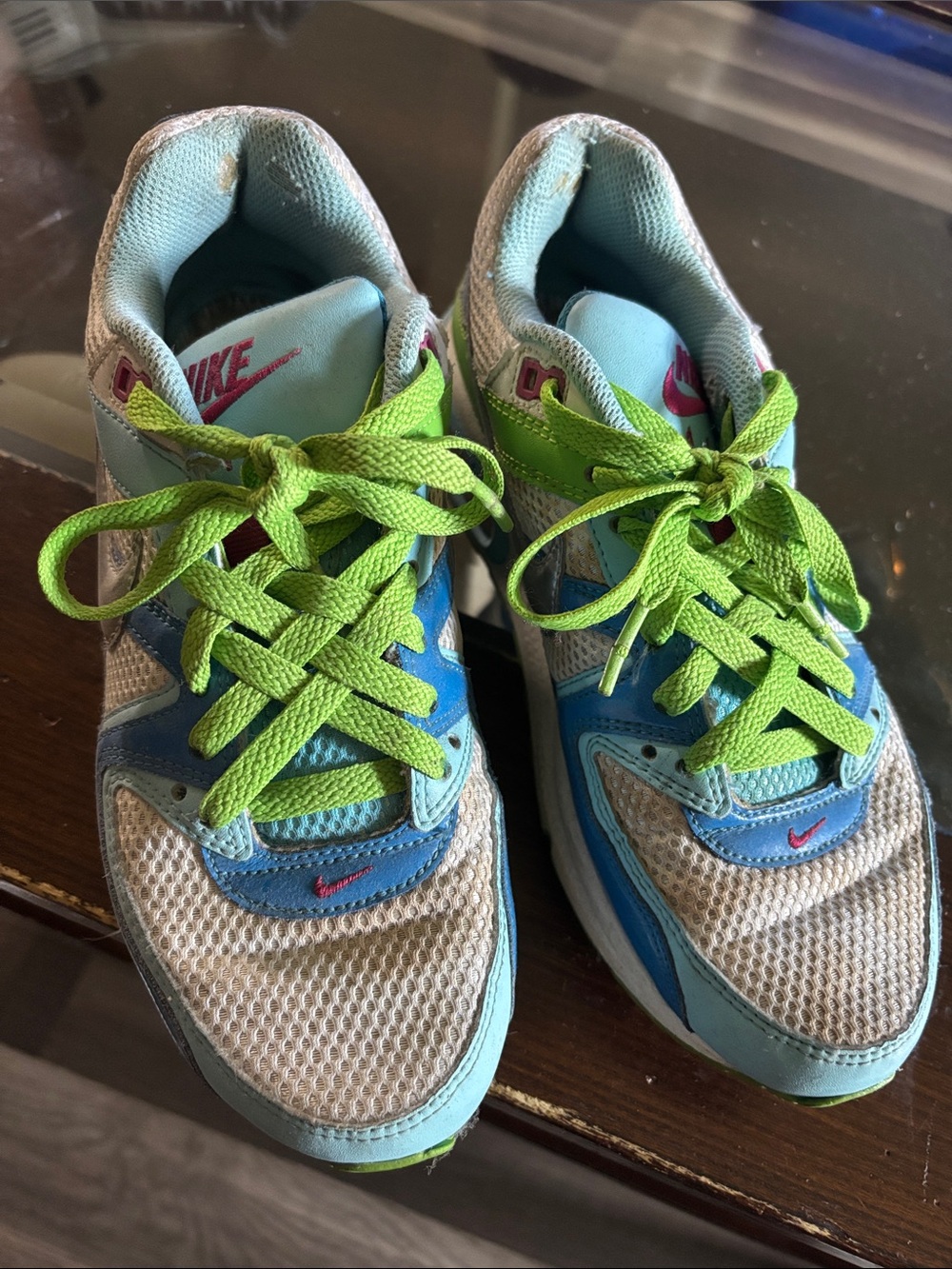 Nike airmax Light Blue & Green Running Shoes